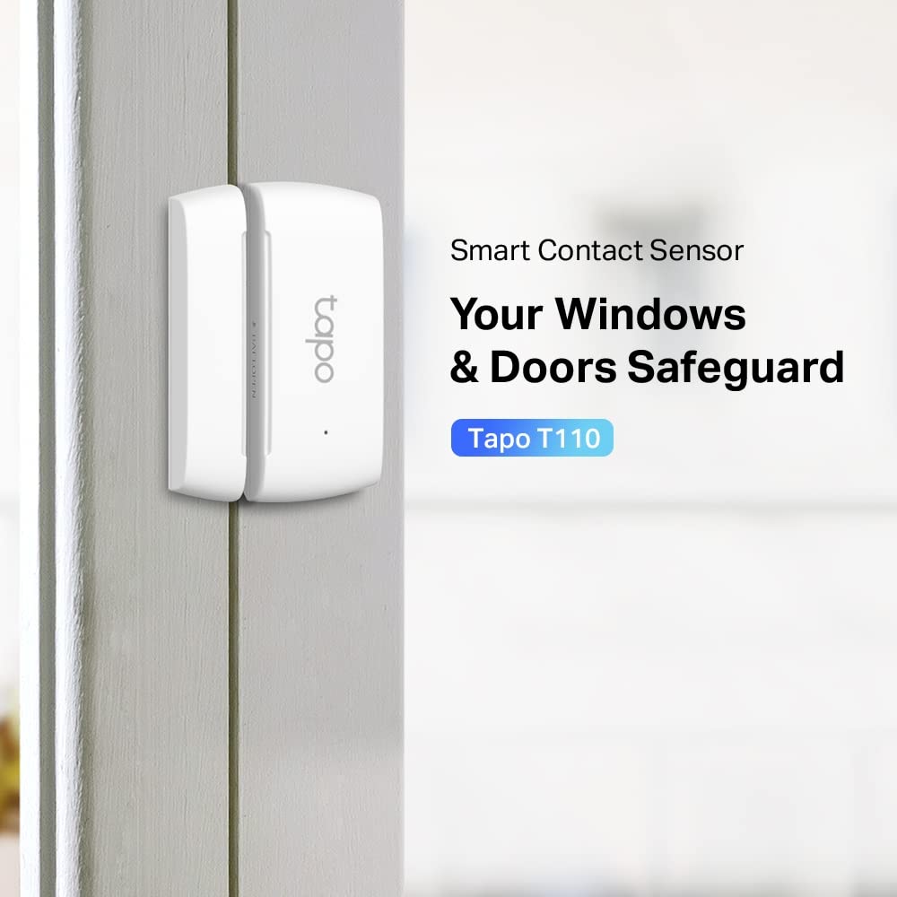 TP-Link Tapo T110 Smart Contact Sensor, Sensore di Contatto Intelligente, Domotica, Risparmio Energetico, Batteria Caricata, Avvisi di Intrusi, Hub Obbligatorio & Tapo T100 Smart Motion Sensor