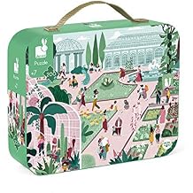 Janod - 200 Piece Botanical Garden Puzzle - Family Bonding - Educational Play Experience - Discover The Beauty of Plants and Gardens - Durable, Portable, Enhances Motor Skills, Safety Certified.