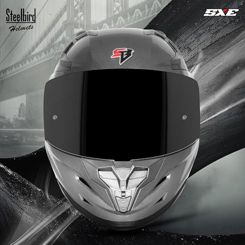 Image of Steelbird SBH 61 SXE Pinlock ISI and Dot Certified Full Face Helmet for Men and with Inner Silver Sunshield