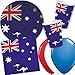 Produktbild DH-Konzept/CARPETA 37-TLG. Party-Set * AUSTRALIEN * mit Pappteller + Servietten + Pappbecher + Luftballons für Mottoparty | Länderparty Einweg Deko