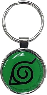 Ata-Boy Naruto Leaf Village Symbol 1.5" Fob Keychain for Keys, Backpack Pulls and More