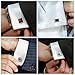 wynameleri Cufflink 12 Pairs, Classic Fashion Men's Cuff Links Silver-Tone Gold-Tone Black for Business Wedding Party Gift Box B0212027