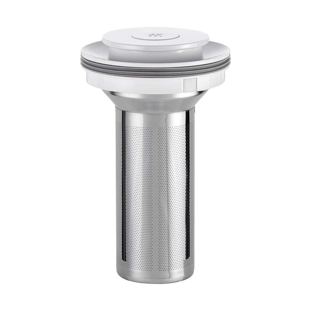 ZWILLING ENFINIGY Hervidor de vidrio con colador de té, Ajuste de temperatura y temporizador de té, 1850 W, 1,7 l, Blanco