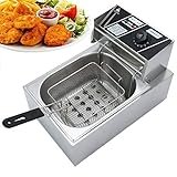 🍟【Cocinado y limpieza】Tapa con ventana exterior para vigilar la comida durante el cocinado y evitar salpicaduras. Recipiente antiadherente totalmente extraíble para facilitar el vaciado de aceite y su limpieza