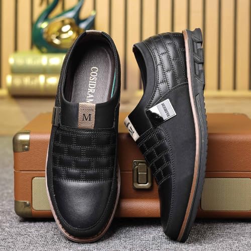 Image of COSIDRAM Mens Casual Shoes Dress Sneakers Loafers Comfort Walking Shoes | Lightweight slip-on for hassle-free wear. Cloud-like comfort, sock-friendly fit for daily & semi-formal occasions.