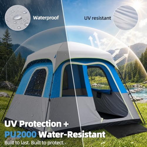 Abahub 6 Person Instant Cabin Tent with Rainfly & Carry Bag - Image 5