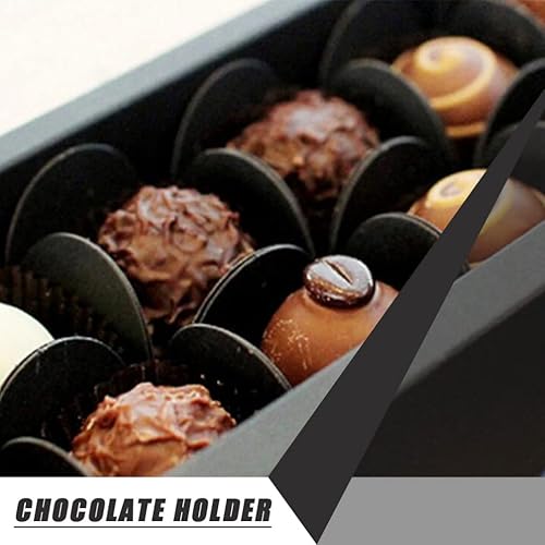 Miniatura 8 de Happyyami Bandeja de embalaje de chocolate versátil 100pcs bandejas de embalaje de chocolate bases de compartimento de papel