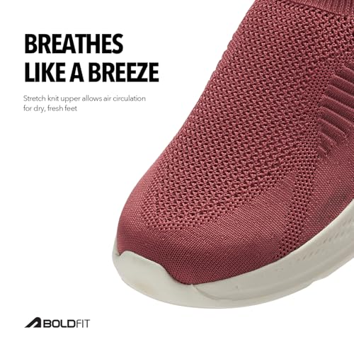 Image of Boldfit Shoes for Woman Soft Sole Women Shoes Memory Foam Walking Shoe for Women Slip on Shoe Woman Anti Skid Foot Wear for Ladies for All Day Walking
