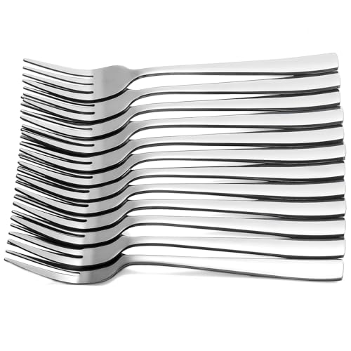 Dinner Forks,GOBOOMAN Stainless Steel Table Fork Heavy 8.3 inch Kitchen Cutlery Sets Mirror Polishing Silverware Forks (12)