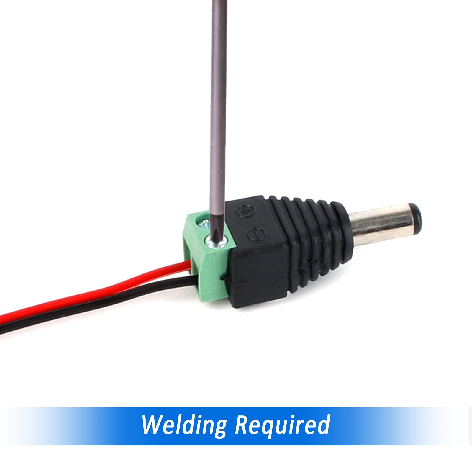 11 Pezzi Cavo Prolunga Per Strisce LED 20m 2 Pin 22 AWG - Connettori Maschio/Femmina, Max 220V