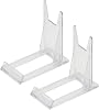 Adjustable and Fixed Acrylic Display Stand Set of 2, Transparent Plastic Easel Boards for Displaying Pictures and Art