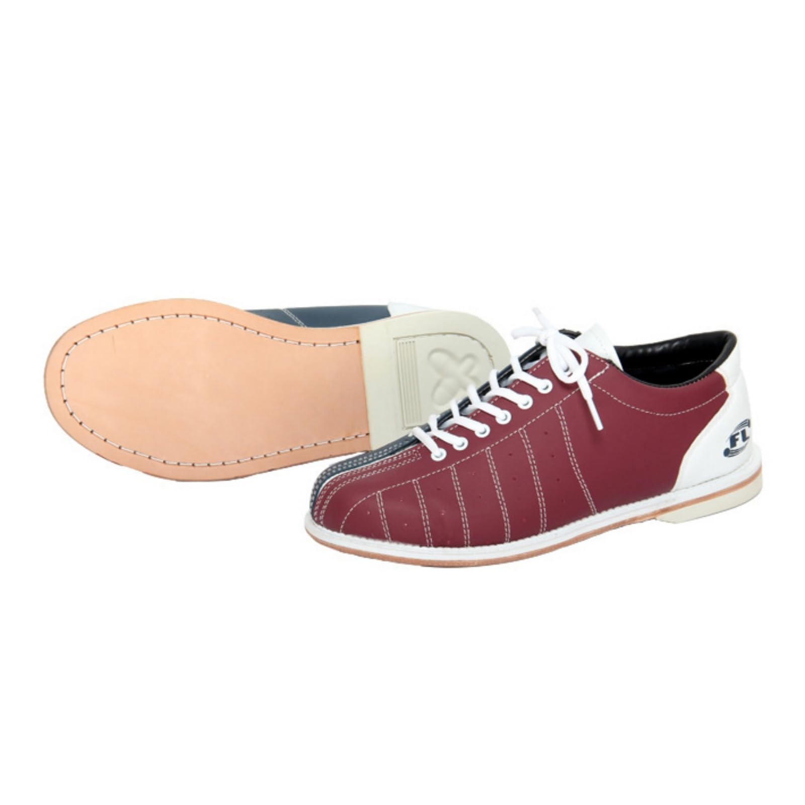 JiuQing Bowlingschuhe Für Herren Mit Schnürung Gleitsohle Für Links Und Rechtshänder Obermaterial Aus Leder Leicht Für Jugendliche Anfänger