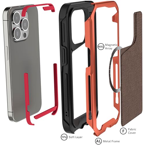 Coque alu iPhone 15 Pro Ghostek Atomic luxe marron