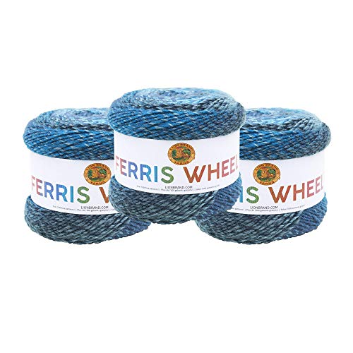 Image of Lion Brand Yarn, Ferris Wheel Crochet Yarn, Full Moon, Multicolor, 3 Pack