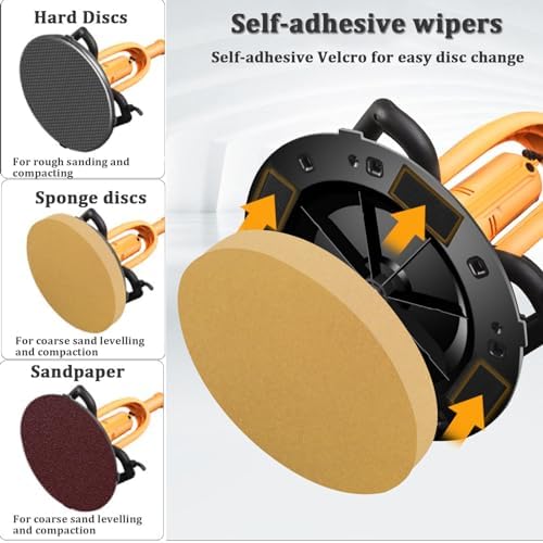 6-Speed Electric Handheld Wall Smoothing Machine - Powerful Plastering Trowel for Concrete Polishing, Drywall Finishing, and Smooth Surface Renovation