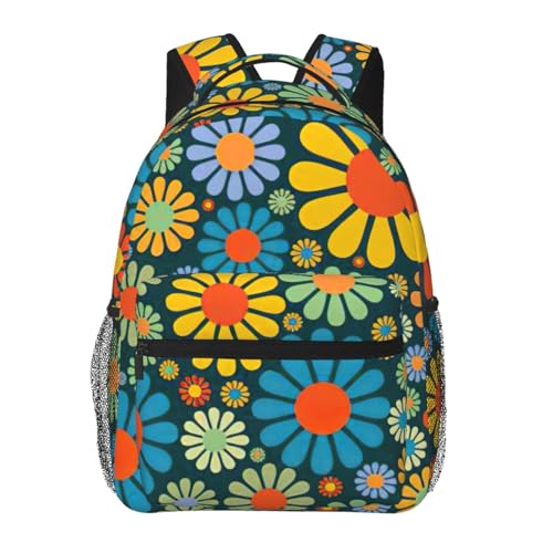 Mochila ligera para viajes y trabajo diario con diseño de estampado hippie unisex