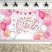Baby Shower Decorations, Large Fabric Made Baby Shower Banner Backdrop Photo Booth Background for Baby Shower Party Supplies，70.8 x 43.3 Inch (Girl Style)