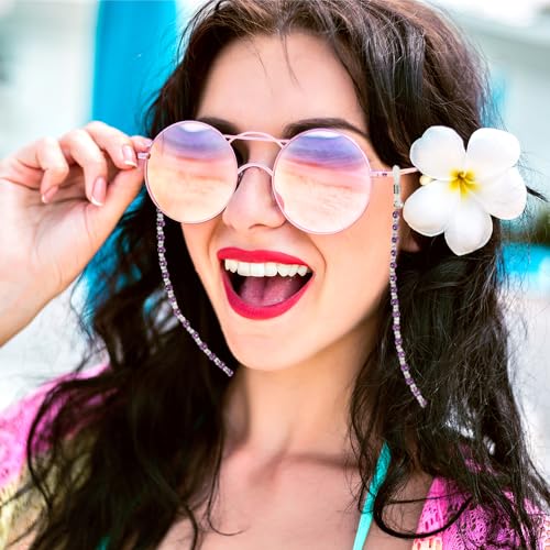 Image of Damanse Eyeglass Chain,8 Pcs Beaded Eye Glasses Strap Holders around Neck For Women