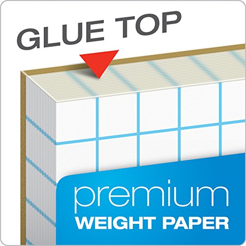 Tops Quadrille Pad, 8.5 X 11 Inches, 15 Pound Stock, 50 Sheets Per Pad, 6 Pads Per Pack, White (99522) #TOP4