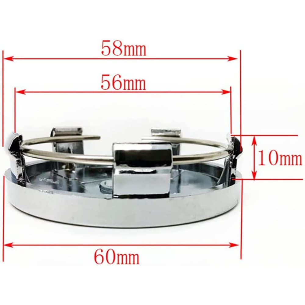 4 Piezas Coche ABS Tapas centrales para BBS 60mm Llantas Centro Tapas Decorativa Accesorios,E