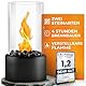flammtal Bioethanol Tischkamin Round für Garten Terrasse Balkon Tisch Deko - Tischfeuer für Indoor & Outdoor 4h Brenndauer - Verstellbare Flamme - Bio Ethanol Kamin mit Zwei Steinarten Schwarz & Weiß