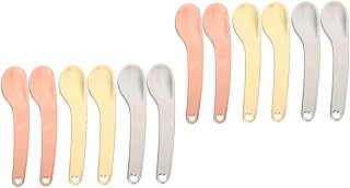 Beaupretty 12 Pçs Colher De Creme Colher Cosmética Mini Espátula De Maquiagem Colher De Beleza Máscara Facial Ferramenta De Mistura DIY Ferramentas De Máscara Colher De Maquiagem Descartável