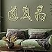 Photect 3 Pcs Metal Wall Art Decor Minimalist Abstract Woman Wall Art metal Modern Line Drawing Wall Art Decor Female Single Line Wall Home Hanging for Bedroom Bathroom Living Room, Gold (Elegant)