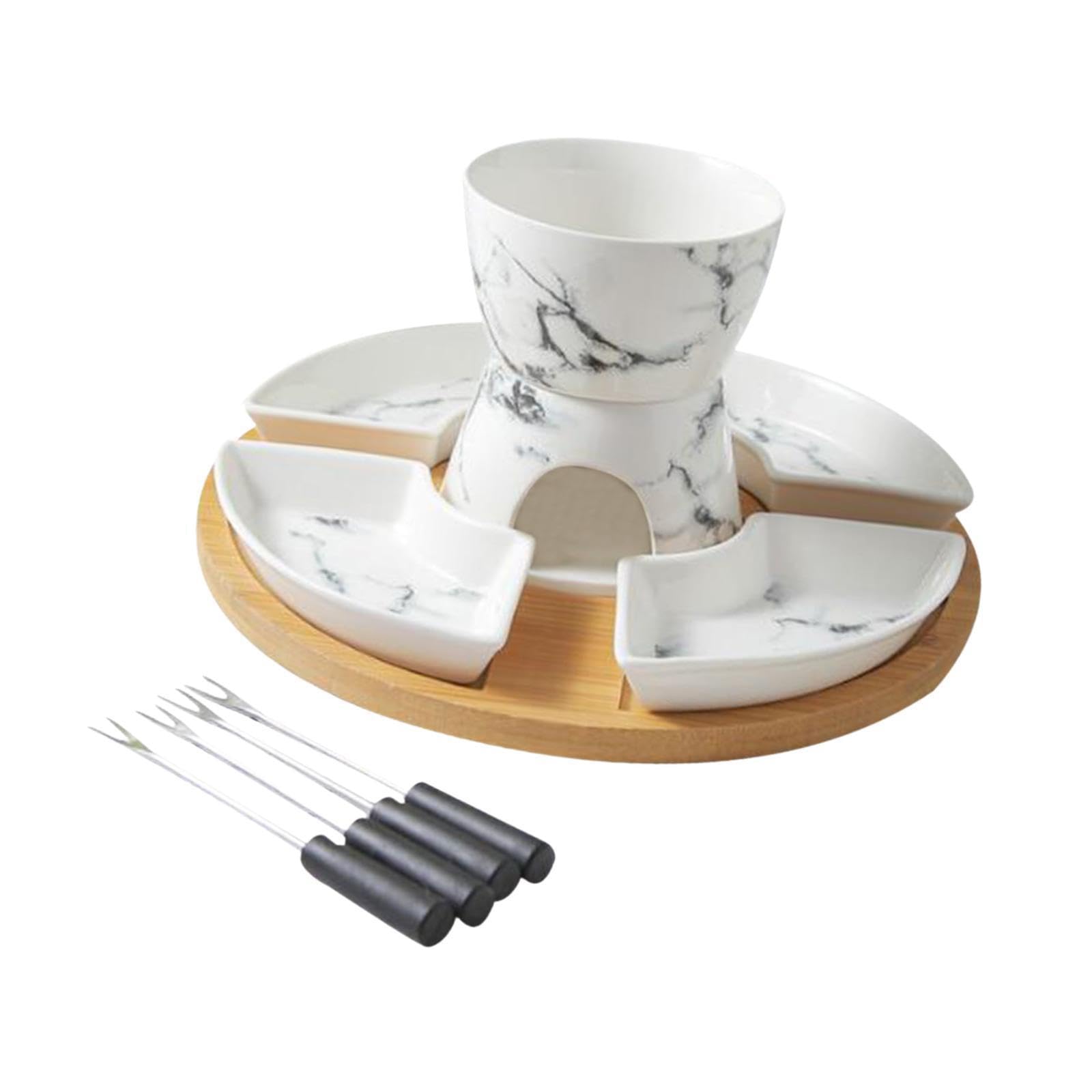 Keramik Butterwärmer, Schokoladenfonduetopf, Geschenk für Fondue Liebhaber zum Schmelzen von Schokolade und Käse, glatte Oberfläche, leicht zu