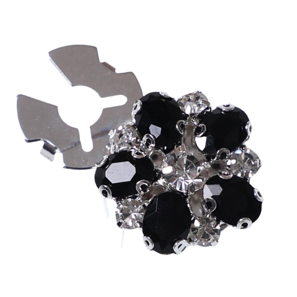 POABXYHD Clip-On Button Covers for Formal and Dress Shirts, Tuxedos, Elegant Rhinestone Cufflink Covers, Decorative Water Rhinestone Design