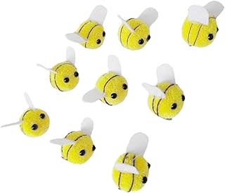 Lurrose 50 Piezas De Adornos De Abejas De Color Amarillo Brillante Hechos A Mano Accesorios De Ropa Creativos Para Niños Y Niñas