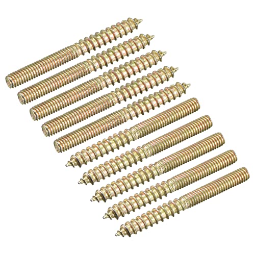 sourcing map M4x40mm Hanger Bolts, 30pcs Double Ended Thread Dowel Screws for Wood Furniture Connecting