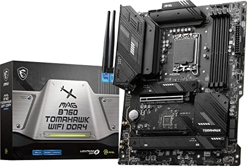 MSI MAG B760 Tomahawk WiFi DDR4 ATX Gaming Motherboard- Powerful Performance, Reliable Connectivity, Sleek Design, Supports Intel Core 12th & 13th Gen Processors, DDR4, PCIe 5.0, USB 3.2 Gen2