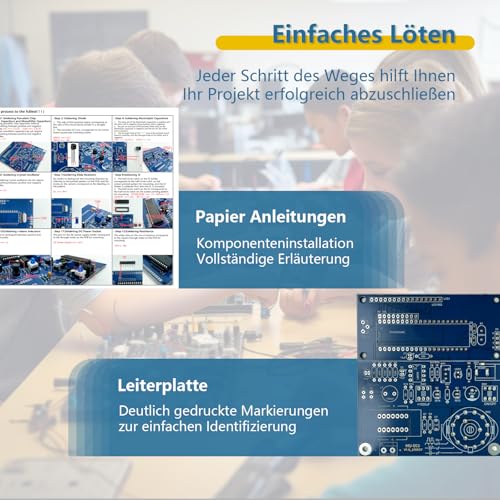 EIELE Lötübungsset Multifunktionales Kapazitätsmessgerät Messfrequenzen Ausgezeichnetes Lötübungsprojekt Geeignet für den Schulunterricht und Lötbegeisterte (Löten erforderlich)