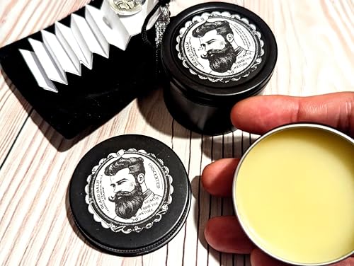 Handmade Natural Beard Balm, Conditioning Moustache balm, Beard growing balm with Calendula Chamomile Peppermint and Stinging Nettle (#4 Lavender Essential Oil, 100 ml) - Image 4