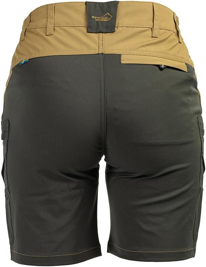 ARRAK OUTDOOR Active Stretch Shorts Lady, DWR Treated, 7 Belt Loops, 4-Way Stretch Panels, Perfect for Hiking, Camping