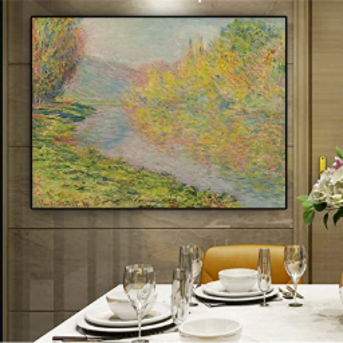 Peinture Claude Monet En Automne pour une décoration murale poétique et apaisante