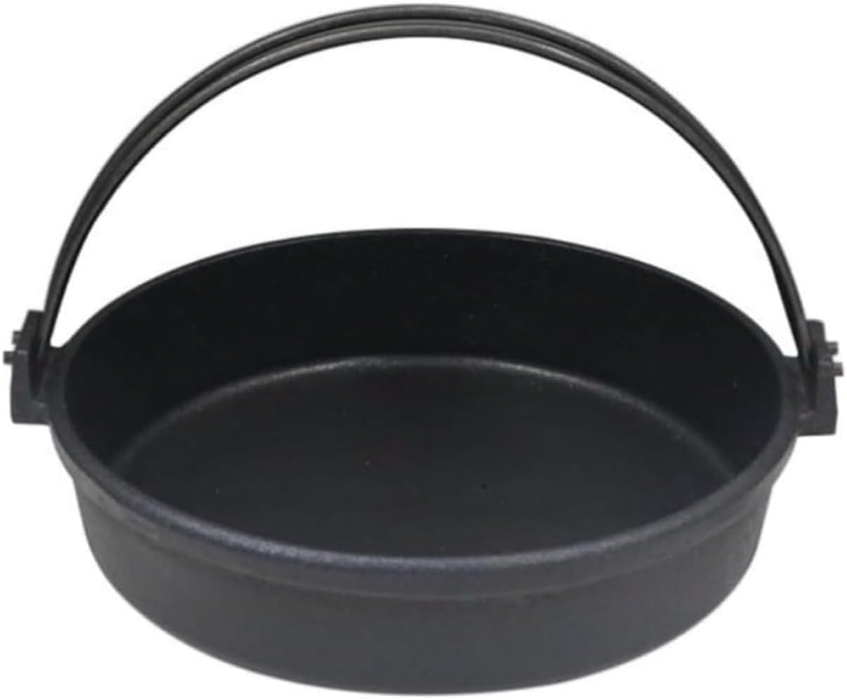 Amazon | YAKINOすき焼き鍋 南部ツル付黒焼付 直火用 南部鉄器 (24CM