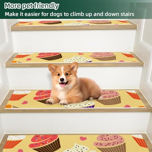 Alfombra antideslizante interior autoadhesiva Cake Cherry salvaescaleras seguridad pack de 15 6