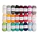 Knit Picks Brava Mini Pack Worsted Premium Acrylic Yarn - 24 Pack (25g Minis, Rainbow)