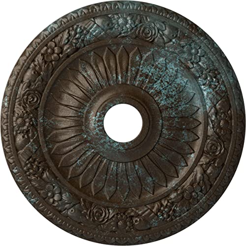 Ekena Millwork CM23BEBBS Bellona Ceiling Medallion, Bronze Blue Patina
