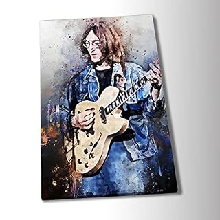 Zyangcc John Lennon Toile murale sans cadre pour chambre à coucher ou salon 50 x 75 cm - Les Beatles, Paul McCartney, John Lennon, RIngo Starr, George Harrison Zyangcc John Lennon Toile murale sans cadre pour chambre à coucher ou salon 50 x 75 cm – Image 4