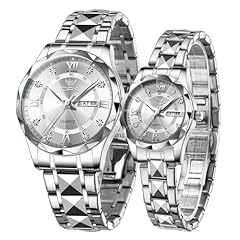 GL6023:silver strap silver face
