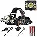 Produktbild Genwiss 6000LM CREE XM-L XML 3T6 LED nachladbare Stirnlampe Kopflampe Tourch 2 * 18650 für Outdoor Sportarten (inklusive Akku und Ladegerät)