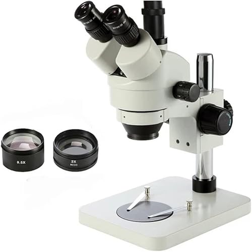 Equipo de microscopio de laboratorio 3.5X-180X Microscopio trinocular de aluminio con zoom continuo Microscopio Estéreo Conjunto de accesorios para