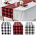 ARKSU Buffalo Plaid Table Runner 12X72inch,Gray and White Check Table Runner for Christmas,Thanksgiving Decor