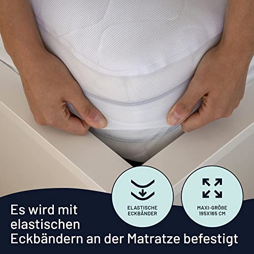 Imetec Scaldasonno Adapto, Maxi-Spann-Wärmeunterbett für Einzelbett, 195x90 cm, geringer Stromverbrauch, schnelle Erwärmung, indiv. Temperatur, hypoallergenes gestepptes Gewebe, Steuerung mit 6 Temp.