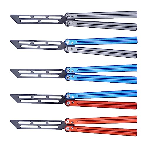 Image of Butterfly Toy Tool Metal Training Tool Dull Blade Folding Dull Tool Trainer Red