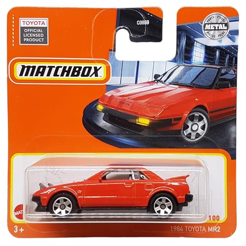 Matchbox 1984 Toyota MR2 - MB 16/100 - HFR60 - Short Card - Red - Superfast Lesney - Mattel 2022 - 1:64