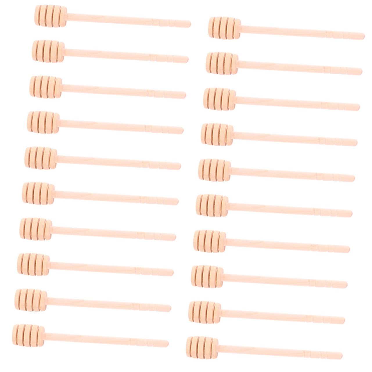 ABOOFAN 25Pcs Wooden Honey Dippers Honey Stirring Rods for Syrup Jam More for Home Restaurant Cafe Use