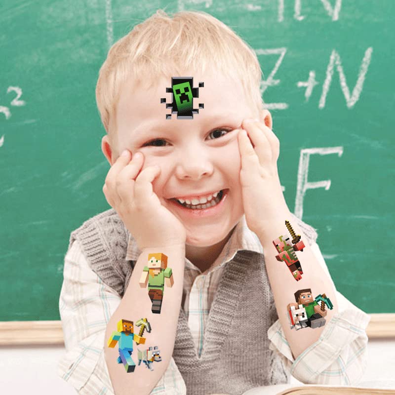 Miniatura 4 de 8 hojas de juegos de tatuaje para niños, tatuajes temporales para niños, tatuaje de juego para niños y niños, juego de tatuajes temporales para